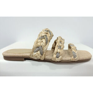 Nine West Qazz Sandals Slide Slip On Flats Wo’s Size 6M